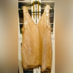 a new day Gold Sequin Mini Dress